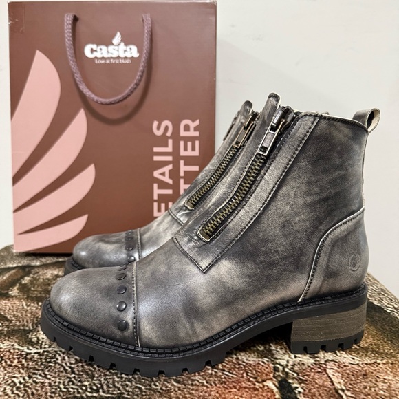 New Casta Pewter Morina Boots Size 39 - Picture 1 of 13